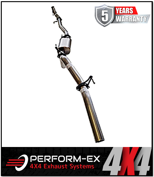 PERFORM-EX 3" STAINLESS STEEL TURBO BACK EXHAUST SYSTEM FITS NISSAN NAVARA D23 NP300 2.3L TD 4CYL 2015-ON - NO CAT/MUFFLER (N