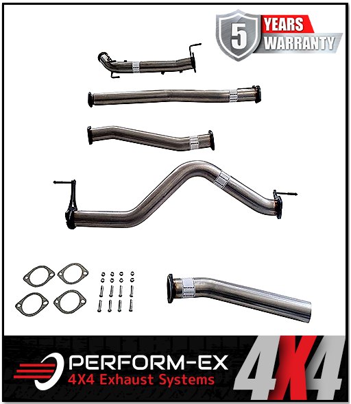 PERFORM-EX 3" STAINLESS STEEL TURBO BACK EXHAUST SYSTEM FITS NISSAN NAVARA D23 NP300 2.3L TD 4CYL 2015-ON