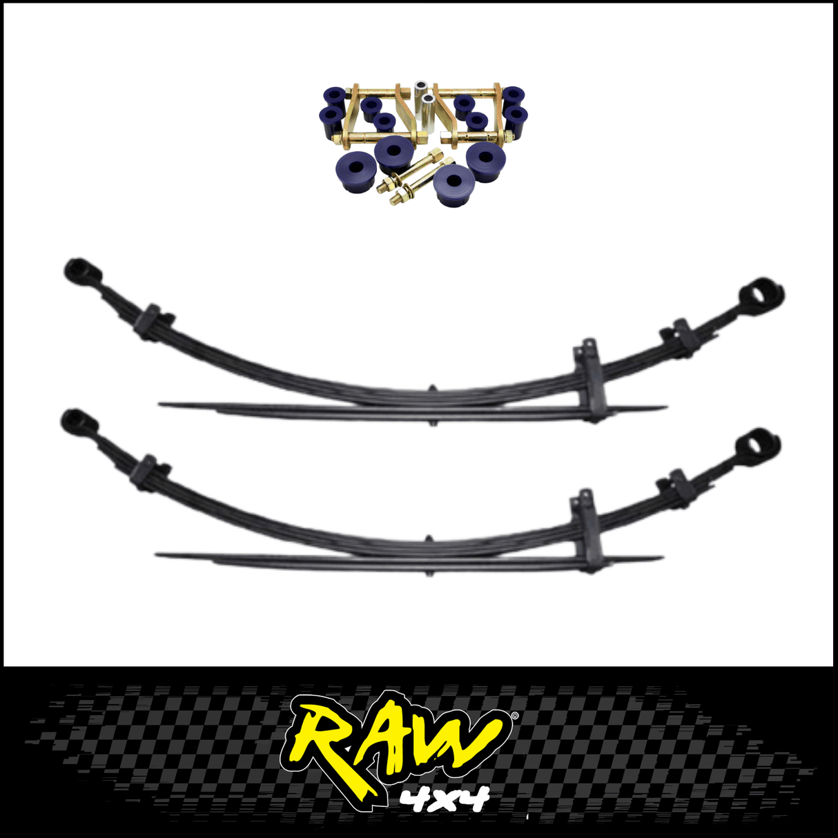 RAW 4X4 REAR 2" RAISED LEAF SPRINGS FITS FORD RANGER PXI PXII PXIII 9/2011-6/2022