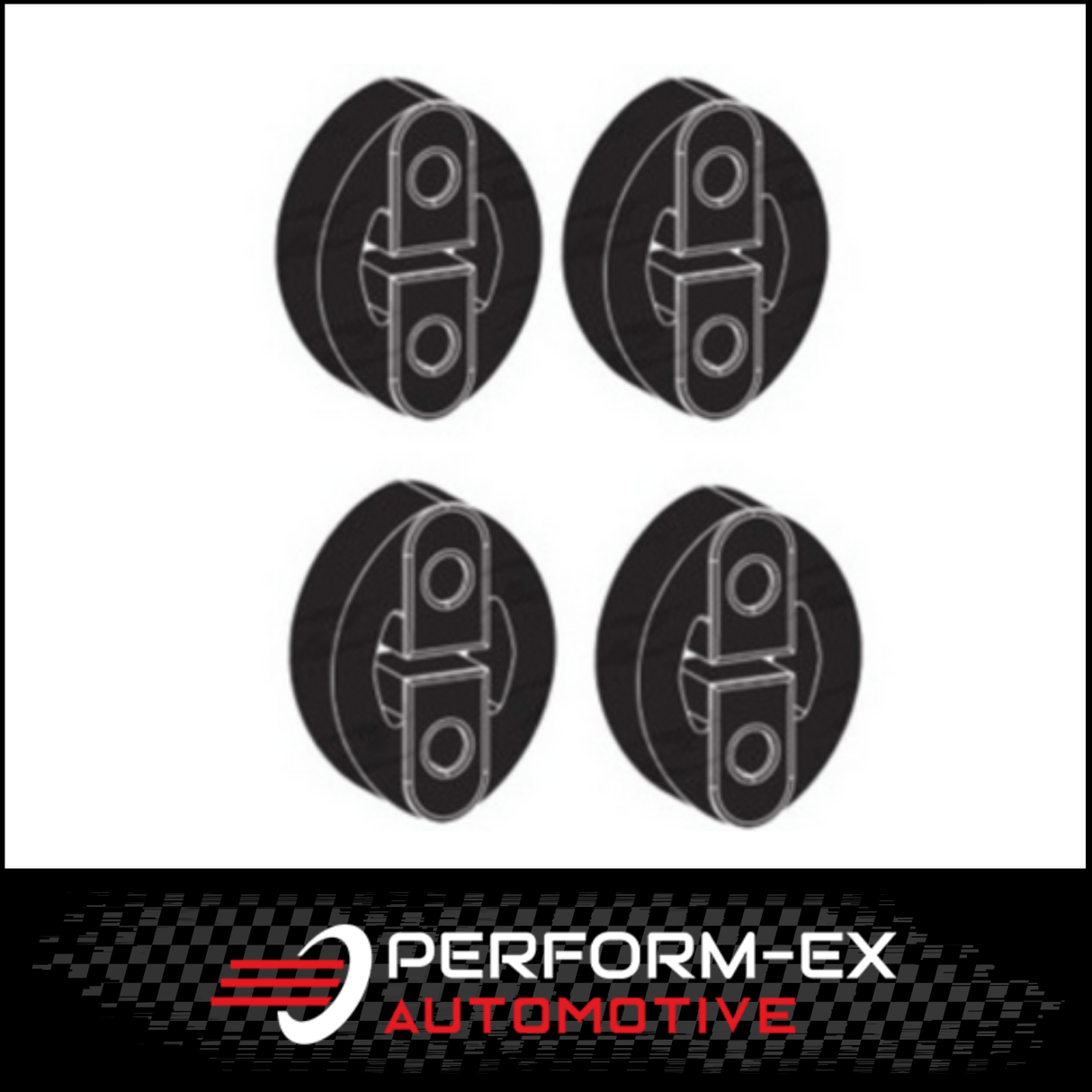 EXHAUST RUBBER MOUNT KIT FITS TOYOTA HILUX RN106R 2.4L 4CYL 1/90-12/97