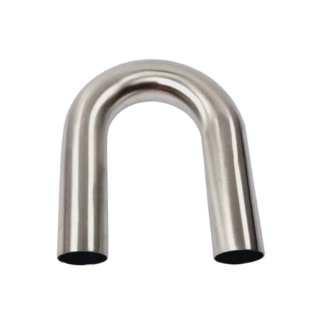 1.5" 38MM X 180 DEGREE MANDREL BEND 304 STAINLESS STEEL EXHAUST PIPE (SSB150180-304)