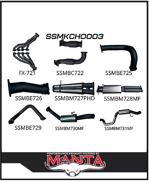 MANTA ENGINE BACK EXHAUST SYSTEM KIT FITS CHEVROLET SILVERADO 1500 ZR1 6.2L V8 (SSMKCH0003)
