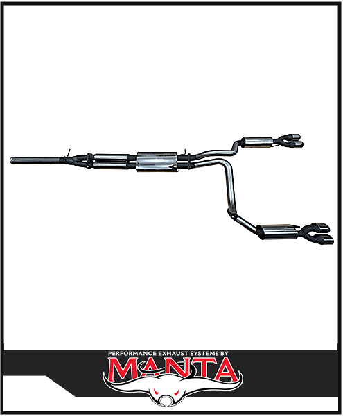 MANTA CATBACK EXHAUST SYSTEM WITH QUAD TIPS FITS CHEVROLET SILVERADO 1500 ZR1 6.2L V8 (SSMKCH0011)