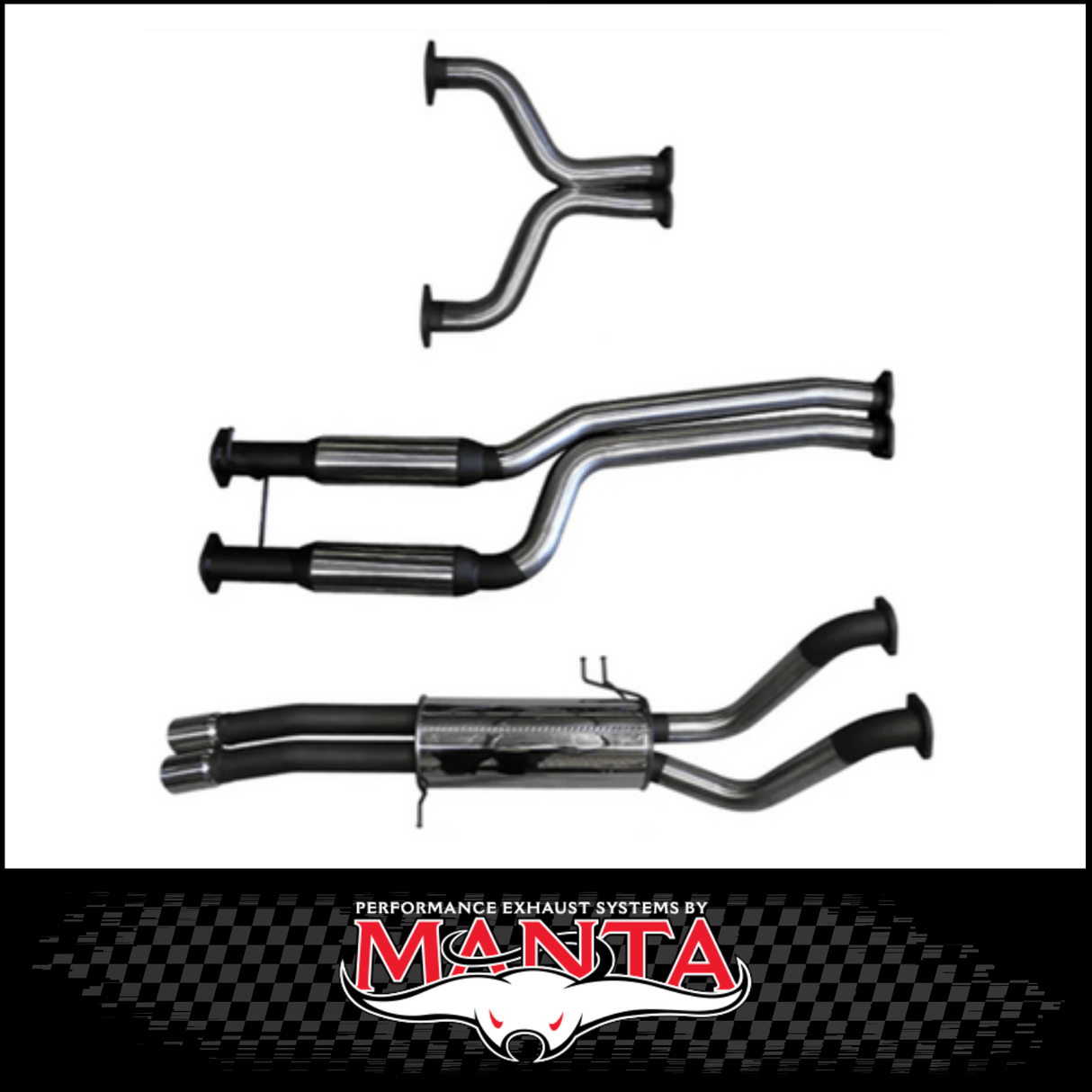 MANTA 2.5" DUAL CATBACK EXHAUST SYSTEM WITH HOTDOG/MUFFLER FITS FORD FALCON BA BF UTE V8 (SSMKFD0146)