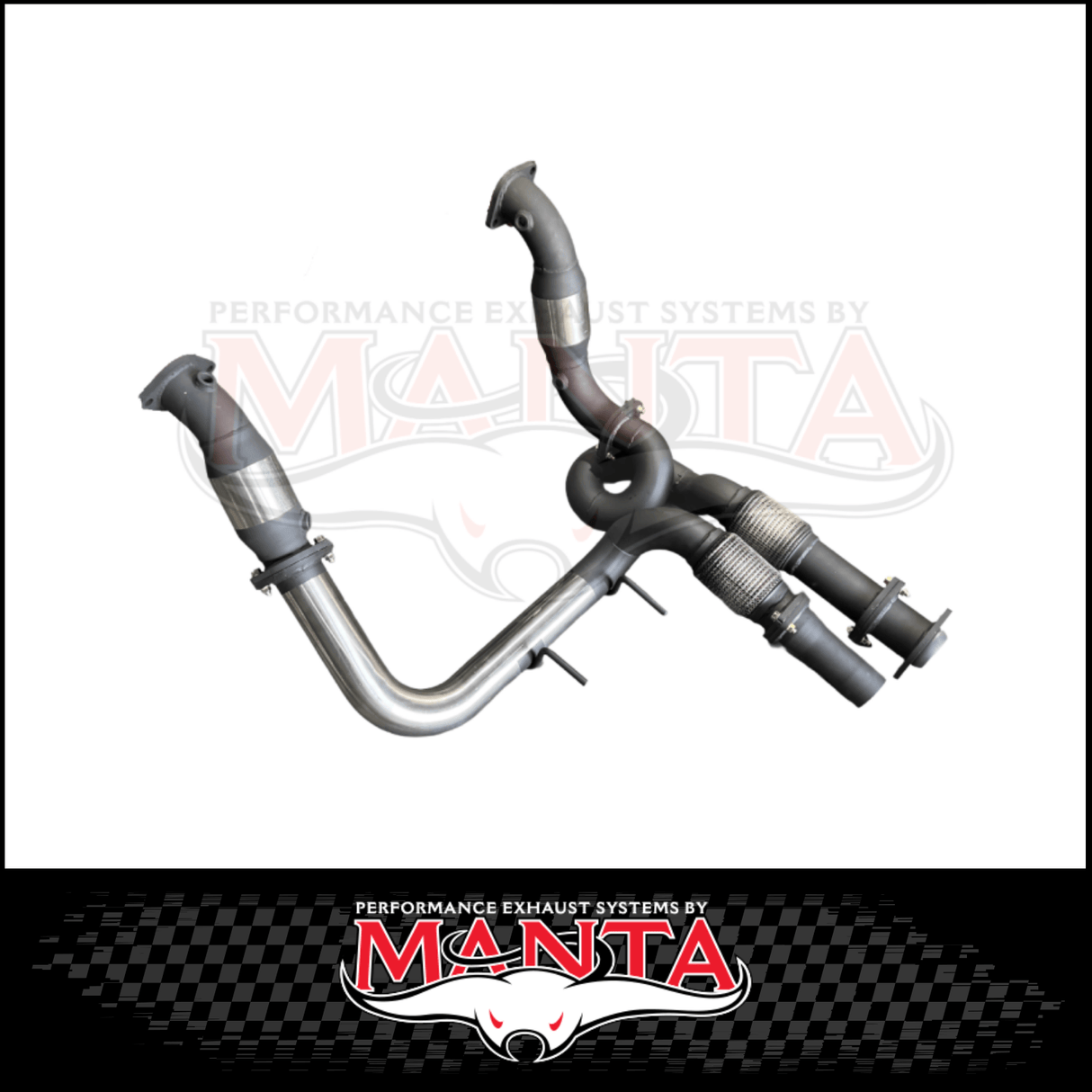 MANTA 3" DUMP PIPES & CATS FITS FORD RANGER RAPTOR NEXT GEN 3.0L V6 TWIN TURBO 6/2022-ON (SSMKFD0323)