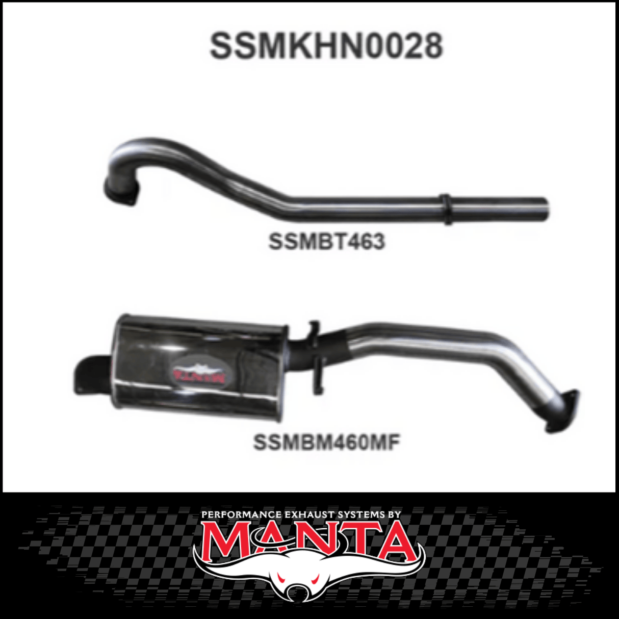 MANTA 3" CAT BACK EXHAUST SYSTEM FITS HOLDEN COMMODORE VL 3.0L 6CYL SEDAN