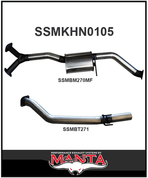MANTA 3" CATBACK EXHAUST SYSTEM FITS HOLDEN COMMODORE VZ 3.6L V6 SEDAN (SSMKHN0105)
