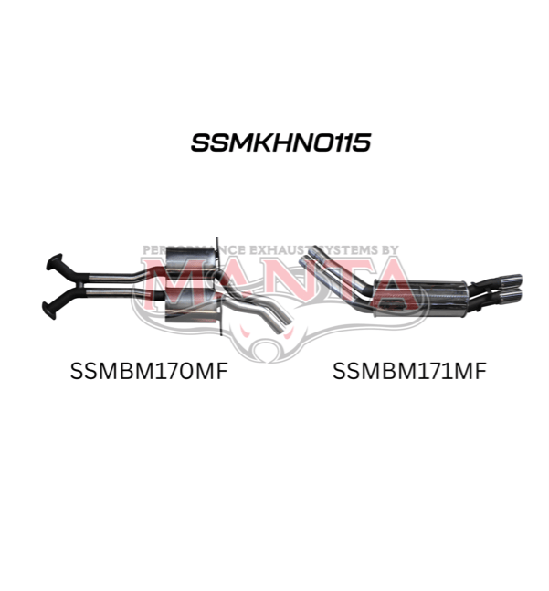 MANTA CATBACK EXHAUST SYSTEM FITS HOLDEN COMMODORE VT VX VY VZ 5.7L 6.0L V8 SEDAN (SSMKHN0115)