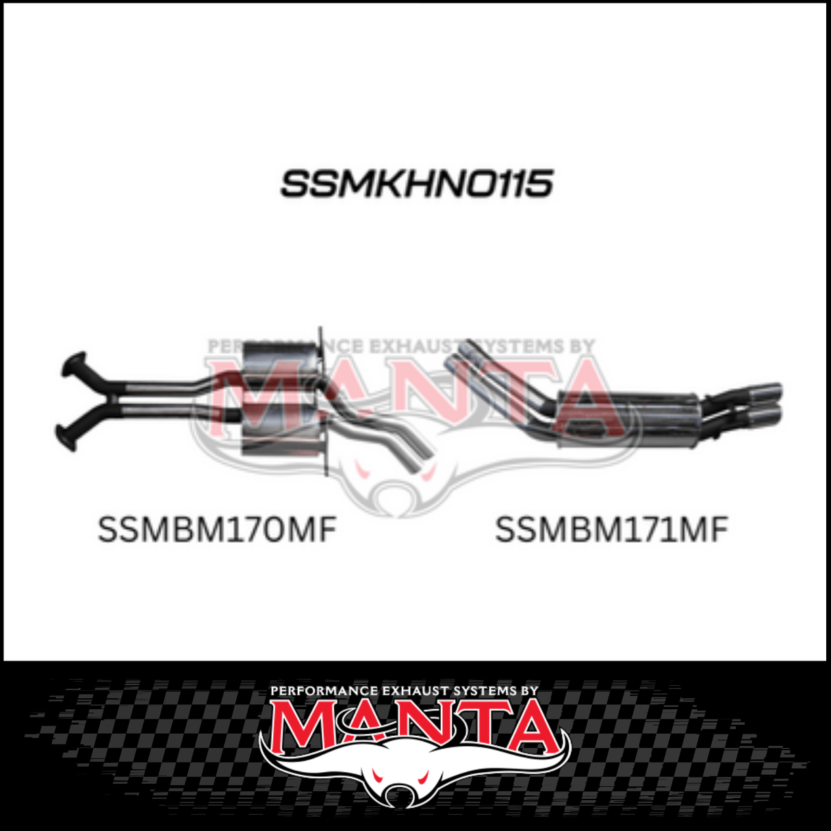 MANTA CATBACK EXHAUST SYSTEM FITS HOLDEN COMMODORE VT VX VY VZ 5.7L 6.0L V8 SEDAN (SSMKHN0115)