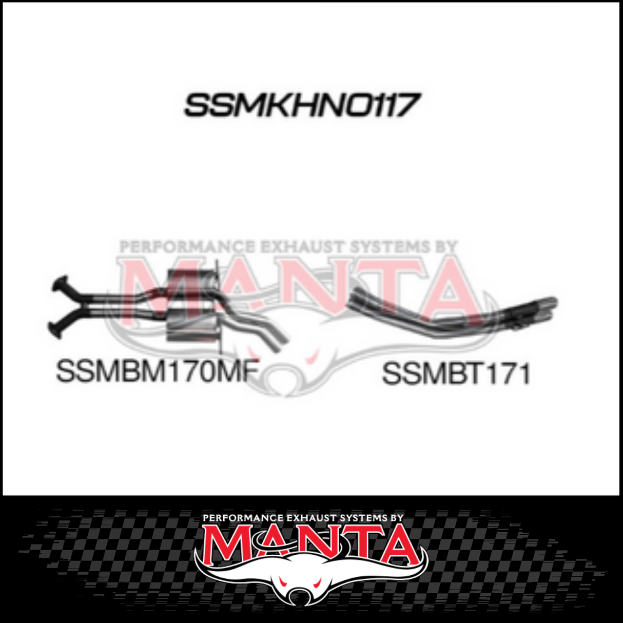 MANTA CATBACK EXHAUST SYSTEM FITS HOLDEN COMMODORE VT VX VY VZ 5.7L 6.0L V8 SEDAN (SSMKHN0117)