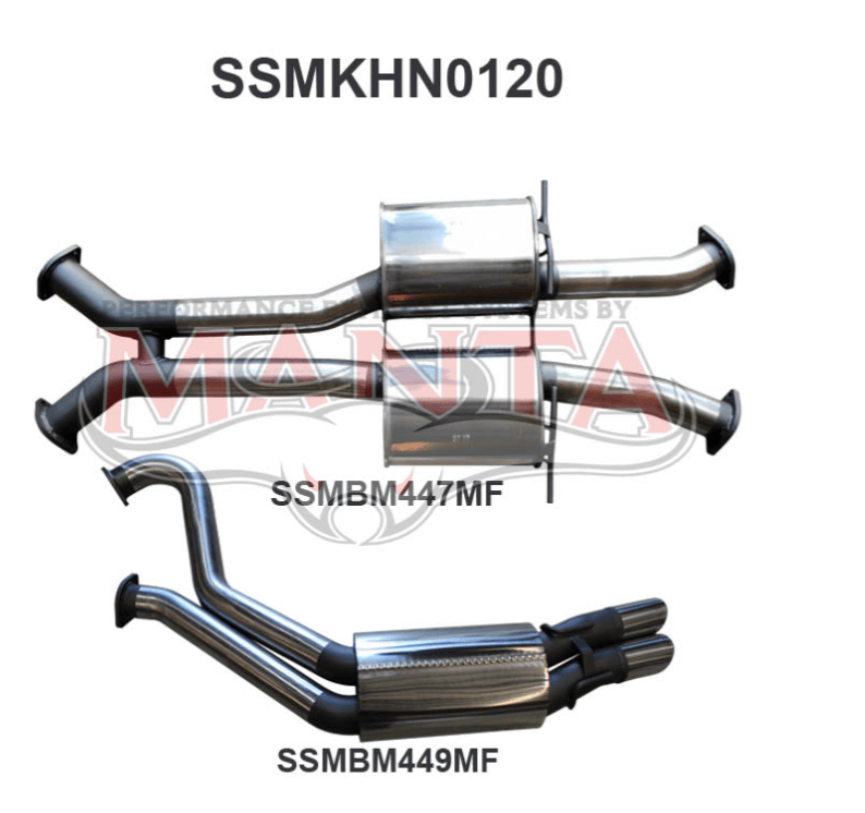 MANTA 3" CATBACK EXHAUST SYSTEM FITS HOLDEN COMMODORE VT VX VY VZ 5.7L 6.0L V8 SEDAN (SSMKHN0120)