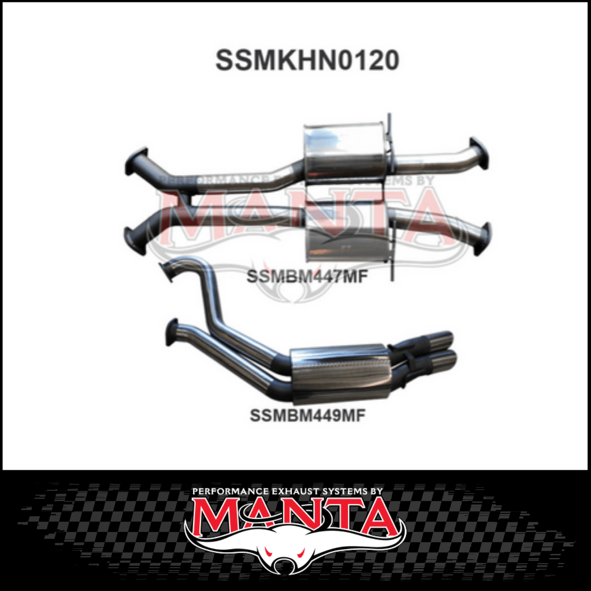 MANTA 3" CATBACK EXHAUST SYSTEM FITS HOLDEN COMMODORE VT VX VY VZ 5.7L 6.0L V8 SEDAN (SSMKHN0120)