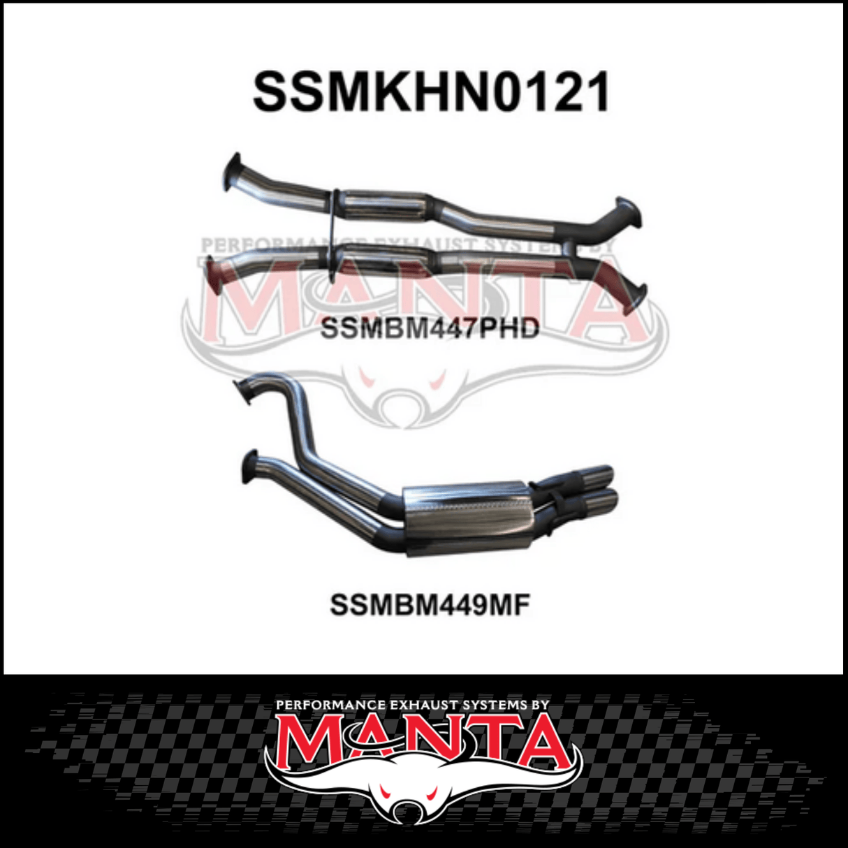 MANTA 3" CATBACK EXHAUST SYSTEM FITS HOLDEN COMMODORE VT VX VY VZ 5.7L 6.0L V8 SEDAN (SSMKHN0121)