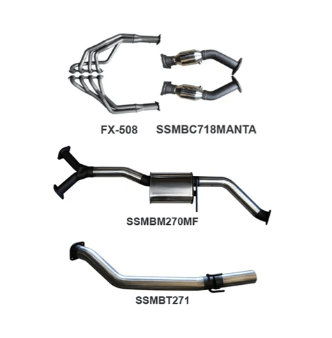 MANTA ENGINE BACK EXHAUST SYSTEM FITS HOLDEN COMMODORE VT VX VY VZ 5.7L 6.0L V8 SEDAN (SSMKHN0123)
