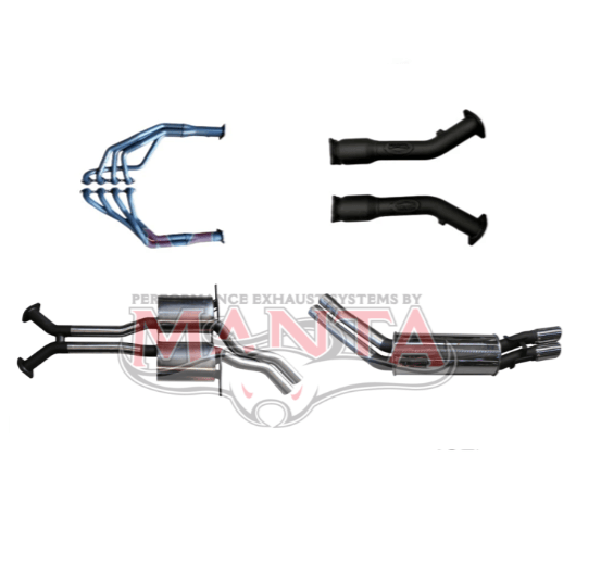MANTA ENGINE BACK STAINLESS STEEL EXHAUST SYSTEM FITS HOLDEN COMMODORE VT VX VY VZ 5.7L 6.0L V8 SEDAN (SSMKHN0124)