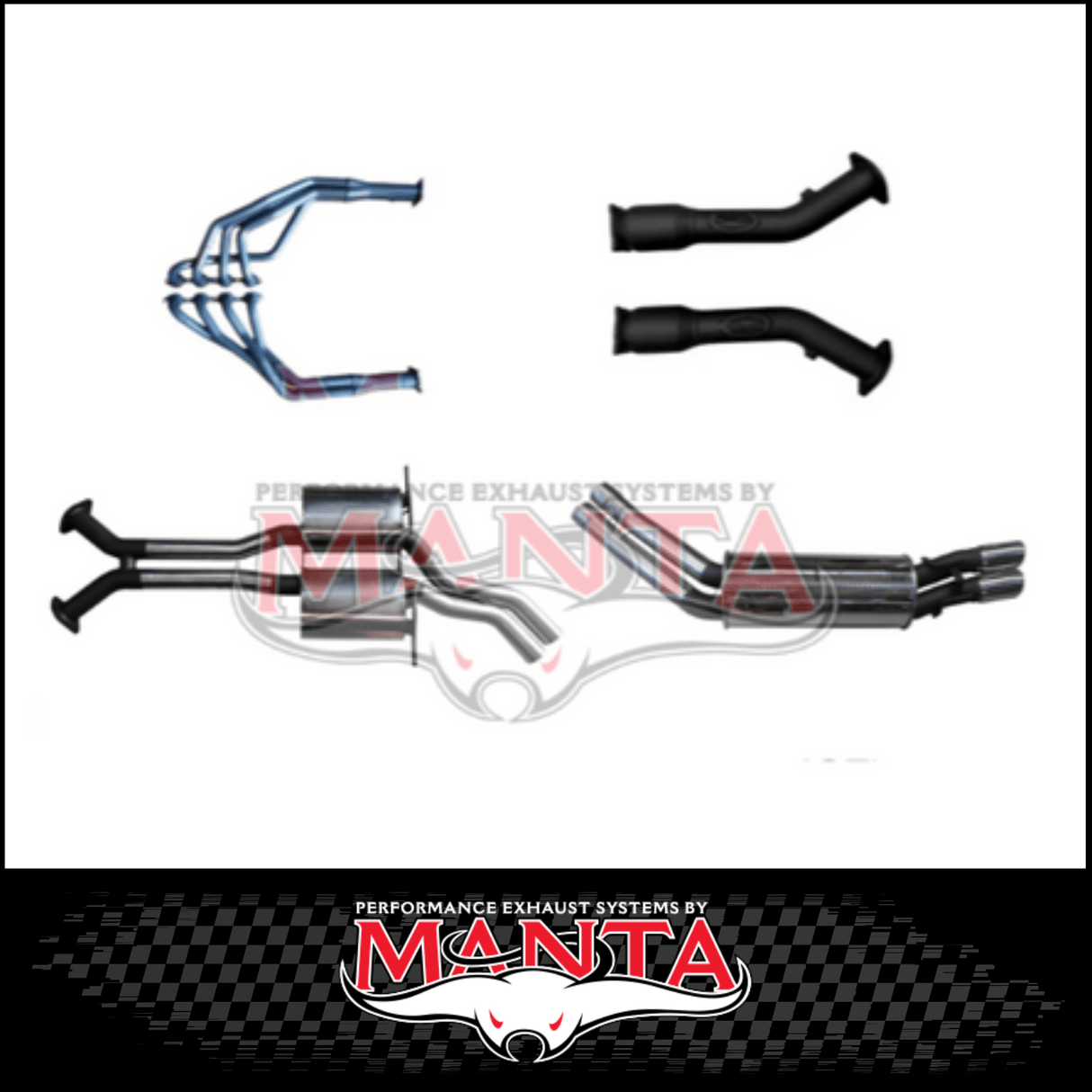 MANTA ENGINE BACK STAINLESS STEEL EXHAUST SYSTEM FITS HOLDEN COMMODORE VT VX VY VZ 5.7L 6.0L V8 SEDAN (SSMKHN0124)