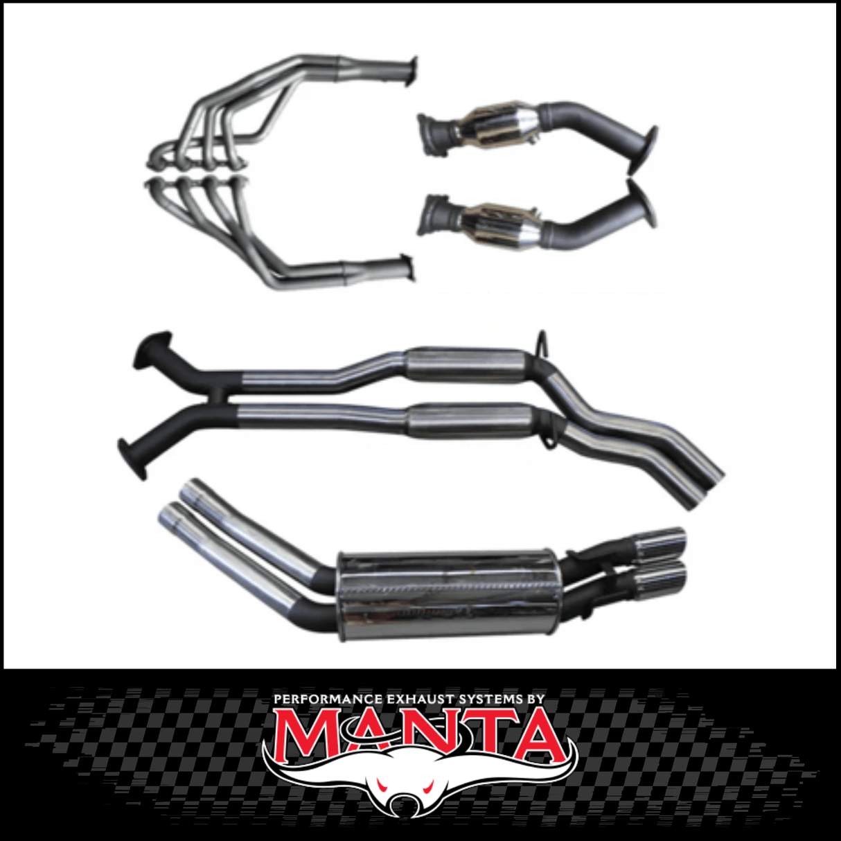 MANTA ENGINE BACK STAINLESS STEEL EXHAUST SYSTEM FITS HOLDEN COMMODORE VT VX VY VZ 5.7L 6.0L V8 SEDAN (SSMKHN0125)