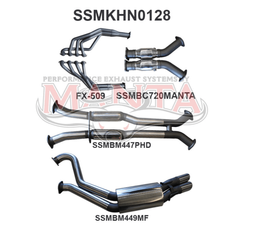 MANTA ENGINE BACK EXHAUST SYSTEM FITS HOLDEN COMMODORE VT VX VY VZ 5.7L 6.0L V8 SEDAN (SSMKHN0128)
