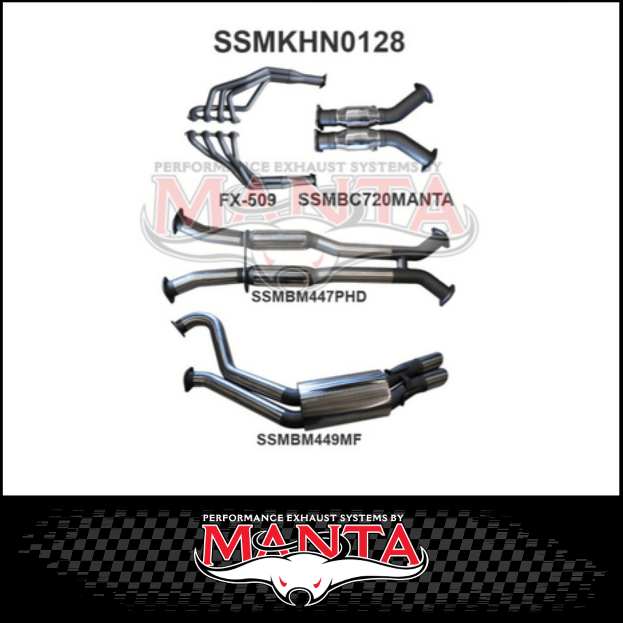 MANTA ENGINE BACK EXHAUST SYSTEM FITS HOLDEN COMMODORE VT VX VY VZ 5.7L 6.0L V8 SEDAN (SSMKHN0128)