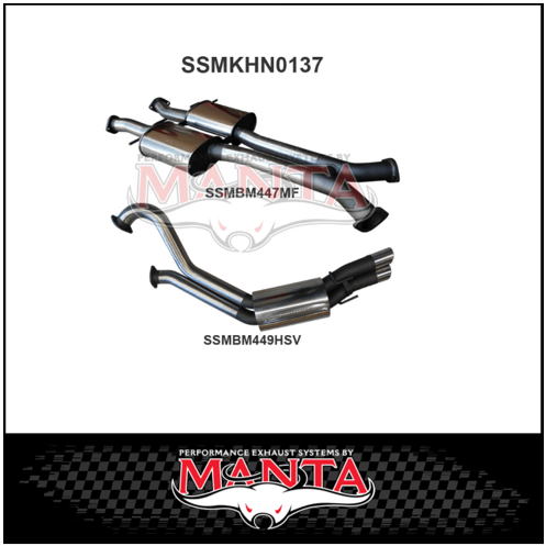 MANTA 3" CATBACK EXHAUST SYSTEM FITS HOLDEN HSV CLUBSPORT VY 5.7L V8 SEDAN - MUFFLER/MUFFLER (SSMKHN0137)