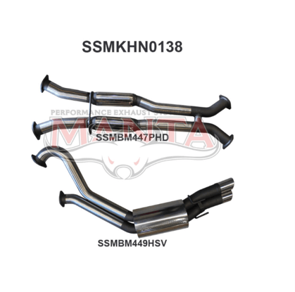 MANTA 3" CATBACK EXHAUST SYSTEM FITS HOLDEN HSV CLUBSPORT VY 5.7L V8 SEDAN - HOTDOG/MUFFLER (SSMKHN0138)