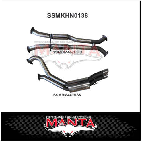 MANTA 3" CATBACK EXHAUST SYSTEM FITS HOLDEN HSV CLUBSPORT VY 5.7L V8 SEDAN - HOTDOG/MUFFLER (SSMKHN0138)