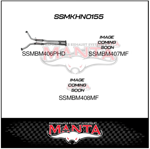 MANTA 2.5" DUAL CATBACK EXHAUST SYSTEM FITS HOLDEN MONARO VZ 5.7L V8 COUPE - HOTDOG/MUFFLER (SSMKHN0155)