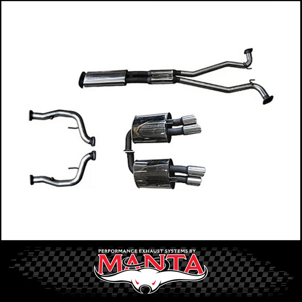 MANTA 2.5" CAT BACK STAINLESS STEEL EXHAUST SYSTEM FITS HOLDEN COMMODORE VE VF 6.0L 6.2L V8 SEDAN/WAGON (SSMKHN0167)