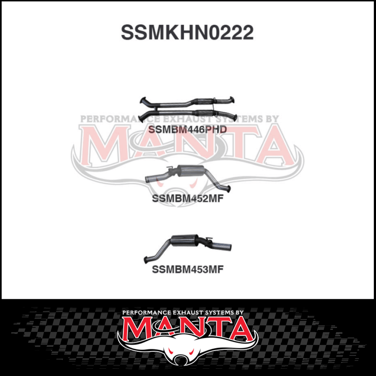 MANTA 3" CATBACK EXHAUST SYSTEM FITS HSV MALOO VY 5.7L 6.0L V8 UTE 10/2002-9/2004 (SSMKHN0222)