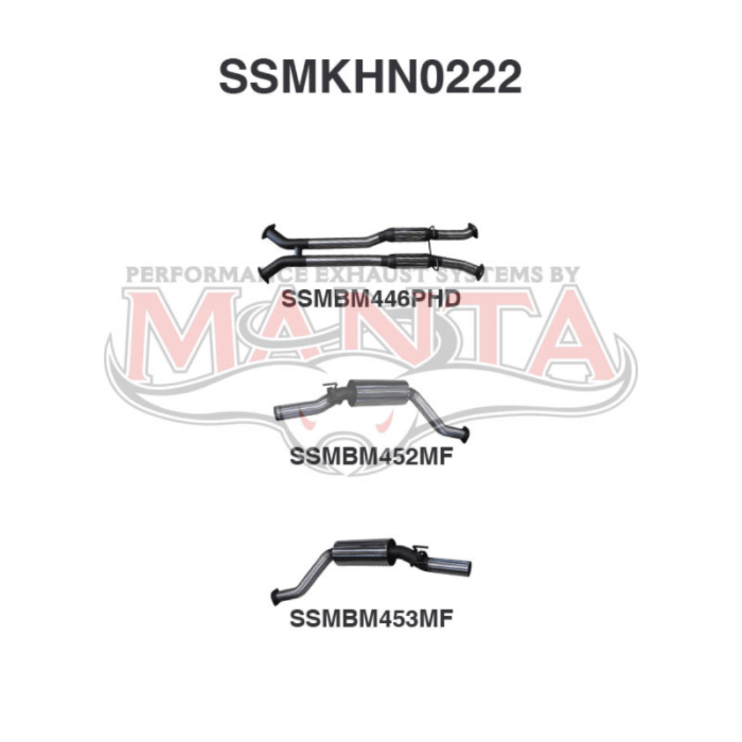 MANTA 3" CATBACK EXHAUST SYSTEM FITS HSV MALOO VY 5.7L 6.0L V8 UTE 10/2002-9/2004 (SSMKHN0222)