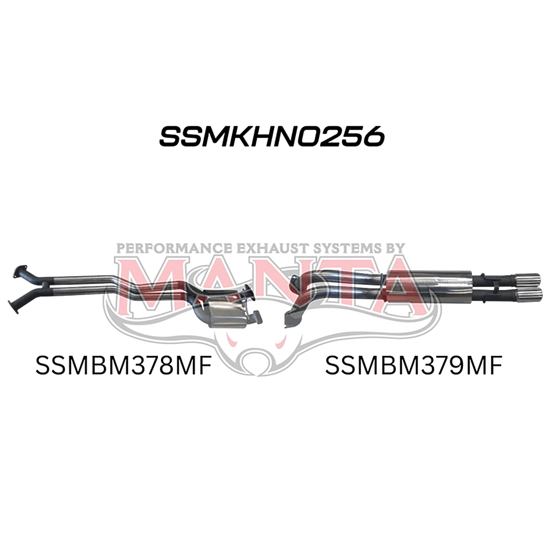 MANTA STAINLESS STEEL TWIN 2.5" CATBACK EXHAUST SYSTEM FITS HOLDEN CREWMAN VY VZ 5.7L V8 AWD 10/2003-1/2006 - MUFFLER/MUFFLER (SSMKHN0256)