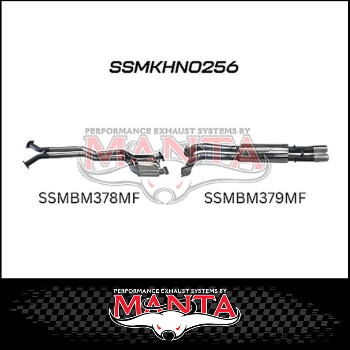 MANTA STAINLESS STEEL TWIN 2.5" CATBACK EXHAUST SYSTEM FITS HOLDEN CREWMAN VY VZ 5.7L V8 AWD 10/2003-1/2006 - MUFFLER/MUFFLER (SSMKHN0256)