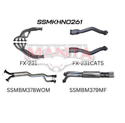 MANTA STAINLESS STEEL ENGINE BACK EXHAUST SYSTEM FITS HOLDEN CREWMAN VY VZ 5.7L V8 AWD 10/2003-1/2006 - PIPE ONLY/MUFFLER (SSMKHN0261)