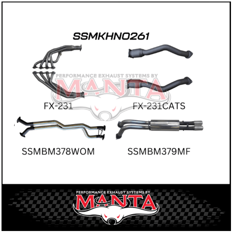 MANTA STAINLESS STEEL ENGINE BACK EXHAUST SYSTEM FITS HOLDEN CREWMAN VY VZ 5.7L V8 AWD 10/2003-1/2006 - PIPE ONLY/MUFFLER (SSMKHN0261)