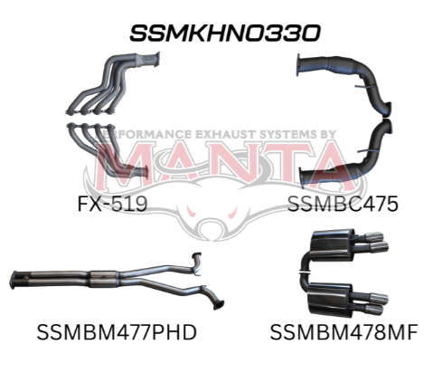MANTA ENGINE BACK EXHAUST SYSTEM FITS HOLDEN COMMODORE VE VF 6.0L 6.2L V8 SEDAN/WAGON (SSMKHN0330)
