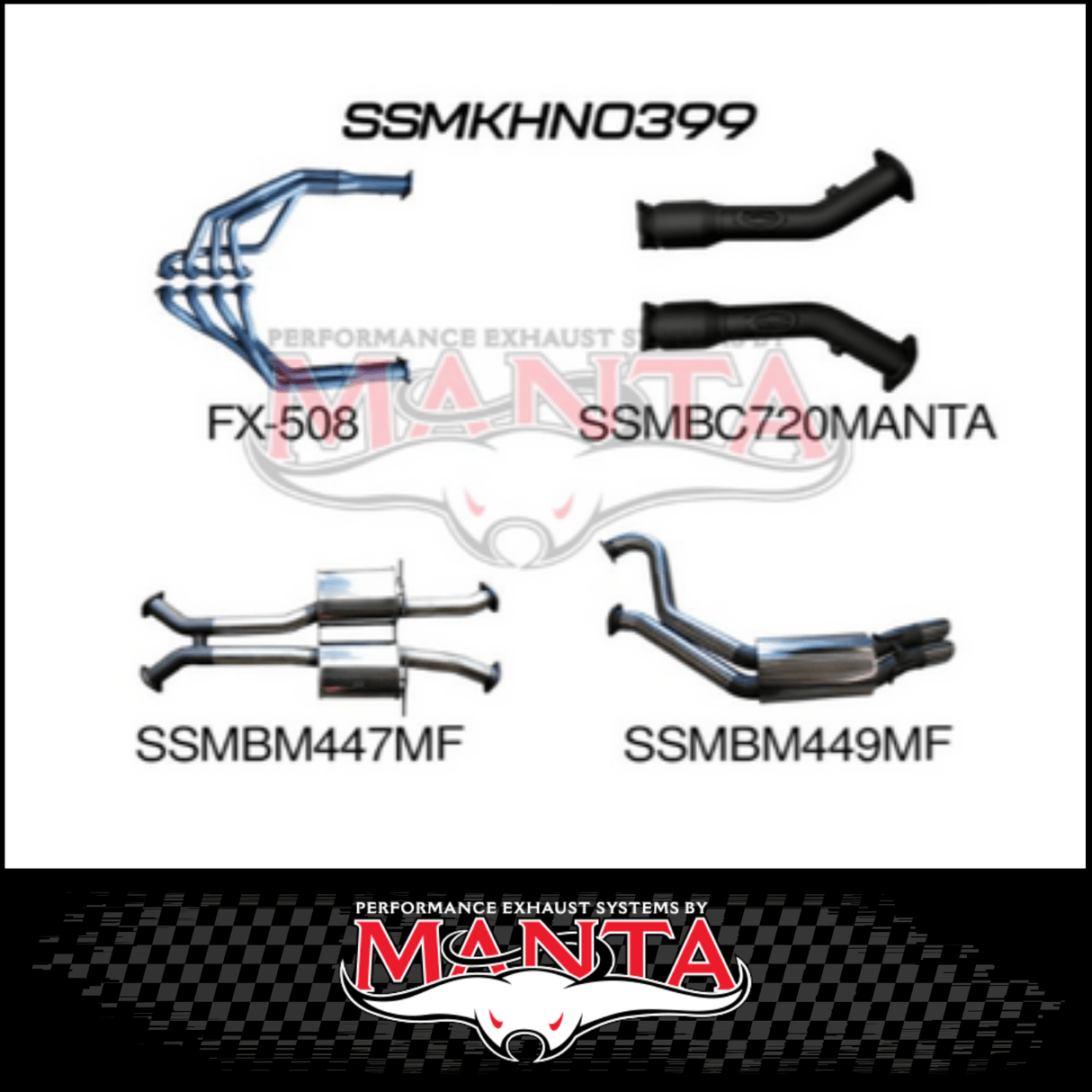 MANTA ENGINE BACK EXHAUST SYSTEM FITS HOLDEN COMMODORE VT VX VY VZ 5.7L 6.0L V8 SEDAN (SSMKHN0399)