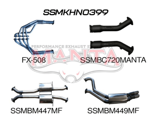 MANTA ENGINE BACK EXHAUST SYSTEM FITS HOLDEN COMMODORE VT VX VY VZ 5.7L 6.0L V8 SEDAN (SSMKHN0399)