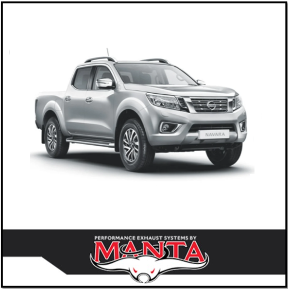 MANTA 3" TURBO BACK EXHAUST WITH NO CAT/HOTDOG FITS NISSAN NAVARA D23 NP300 2.3L TD 4CYL 2015-ON (SSMKNI0094)