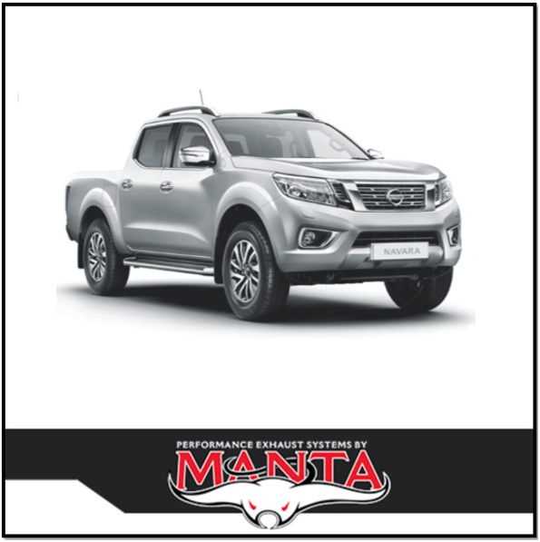 MANTA 3" TURBO BACK EXHAUST WITH NO CAT/HOTDOG FITS NISSAN NAVARA D23 NP300 2.3L TD 4CYL 2015-ON (SSMKNI0094)