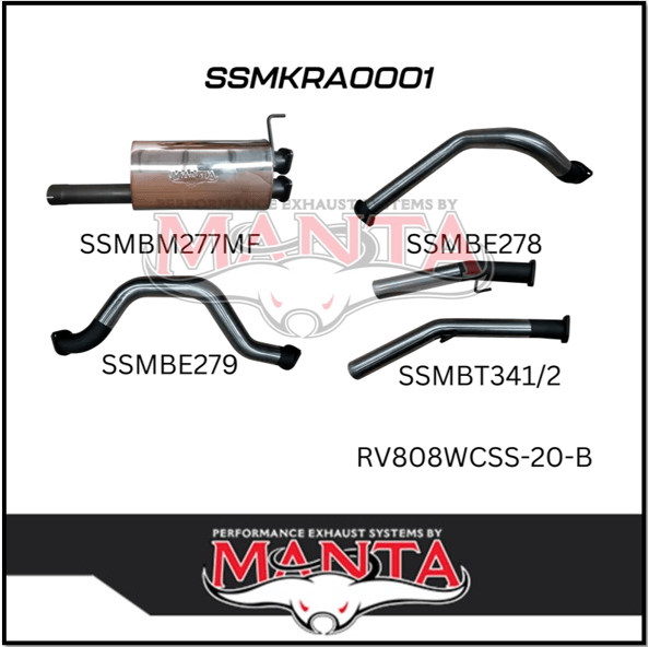 MANTA 3" STAINLESS STEEL CAT BACK EXHAUST FITS RAM 1500 DS 5.7L V8 1/2017-ON (SSMKRA0001)