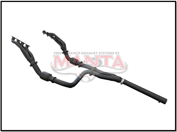 MANTA EXTRACTORS & CATS KIT FITS RAM 1500 DS 5.7L V8 1/2017-ON (DIRECT FIT)