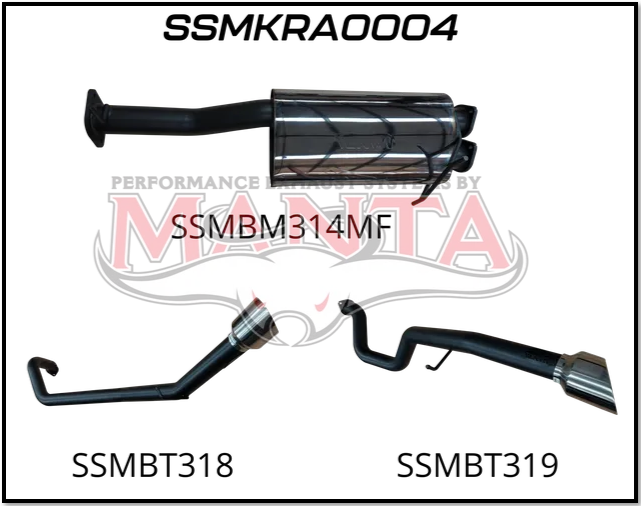 MANTA 3" STAINLESS STEEL CAT BACK EXHAUST FITS RAM 1500 DT 5.7L V8 2020-ON (SSMKRA0004)
