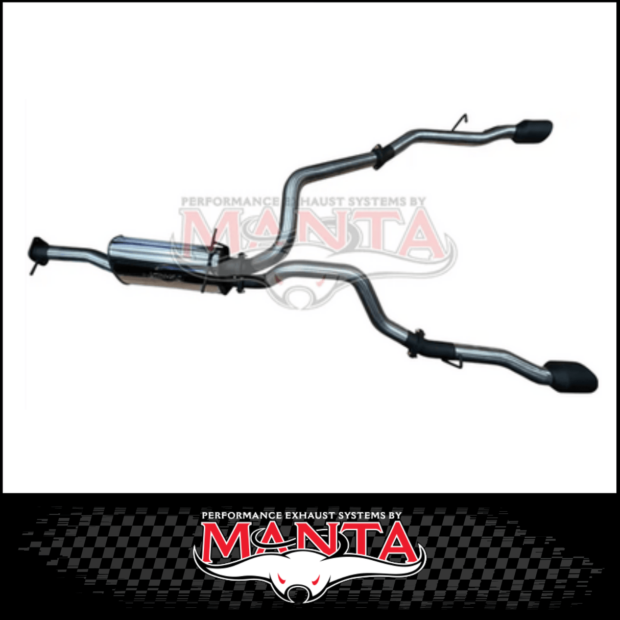 MANTA 3" STAINLESS STEEL CAT BACK EXHAUST FITS RAM 1500 DT 5.7L V8 2020-ON (BLACK TIPS)