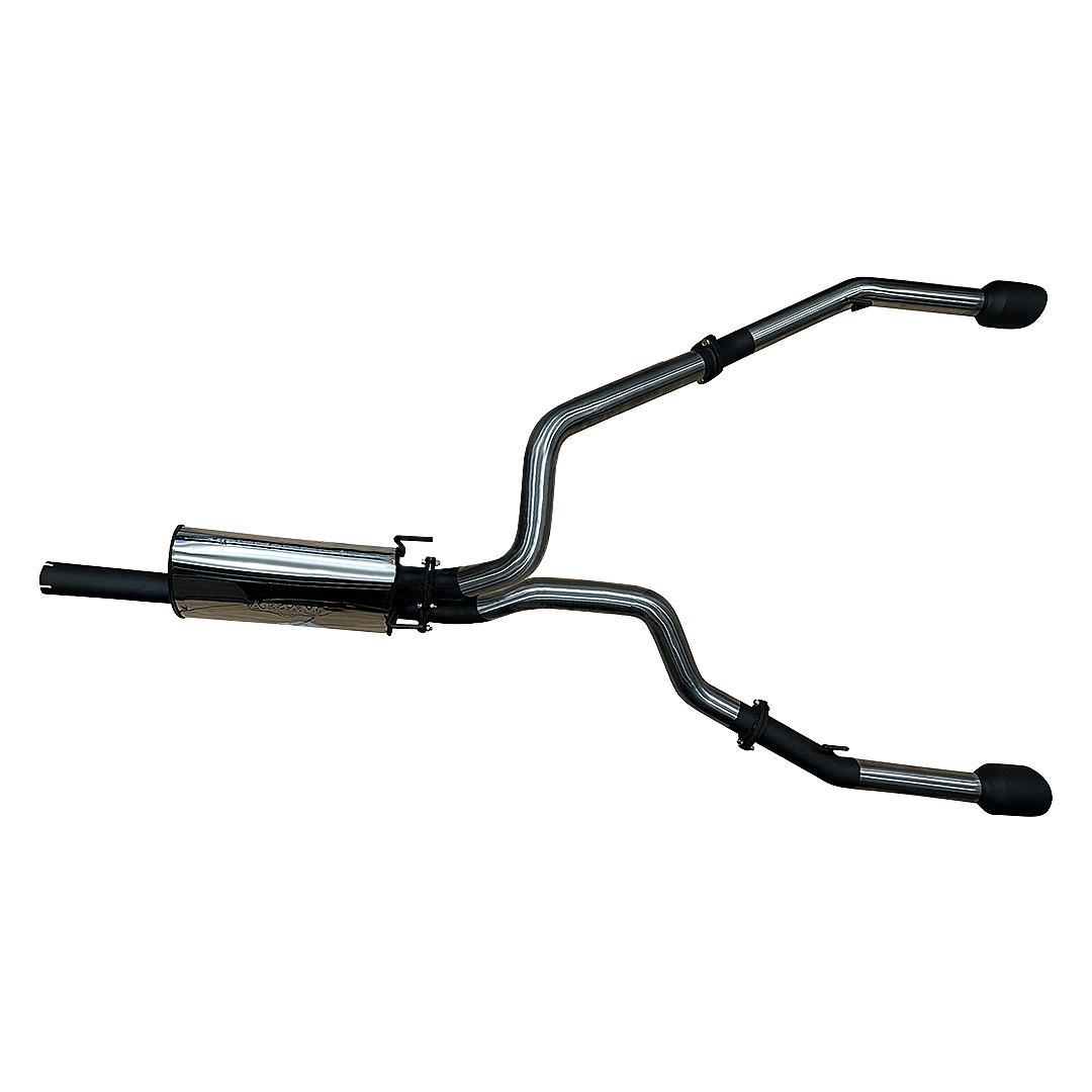 MANTA 3" STAINLESS STEEL CAT BACK EXHAUST FITS RAM 1500 DS 5.7L V8 1/2017-ON (BLACK TIPS)