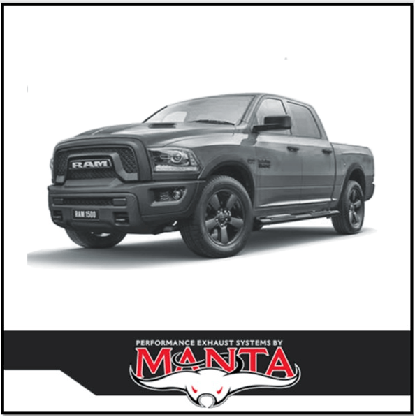 MANTA 3" STAINLESS STEEL CAT BACK EXHAUST WITH REAR MUFFLERS FITS RAM 1500 DS 5.7L V8 1/2017-ON (SSMKRA0013)