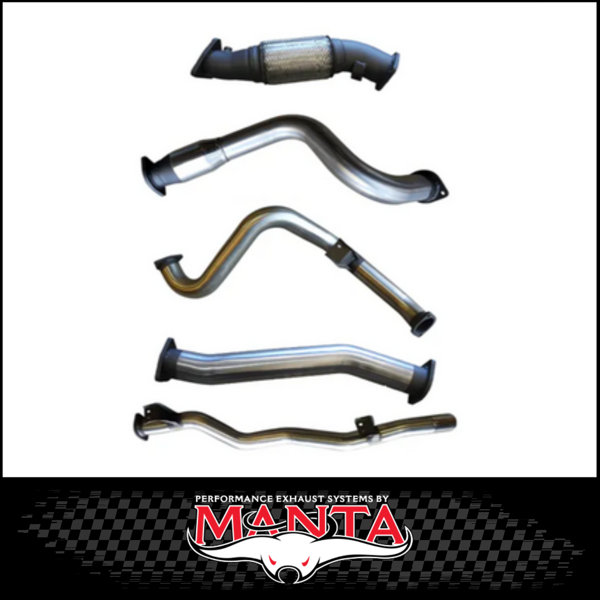 MANTA 3" STAINLESS STEEL TURBO BACK EXHAUST SYSTEM FITS TOYOTA LANDCRUISER VDJ79R 4.5L V8 SINGLE CAB 2007-2016