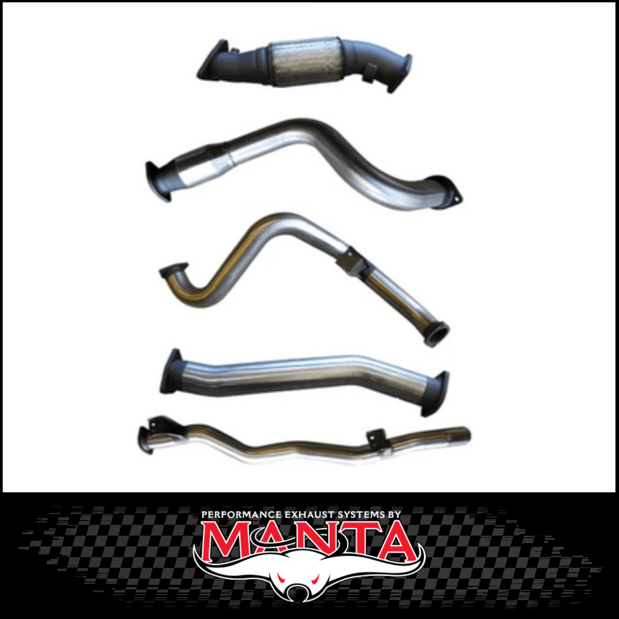 MANTA 3" STAINLESS STEEL TURBO BACK EXHAUST SYSTEM FITS TOYOTA LANDCRUISER VDJ79R 4.5L V8 SINGLE CAB 2007-2016