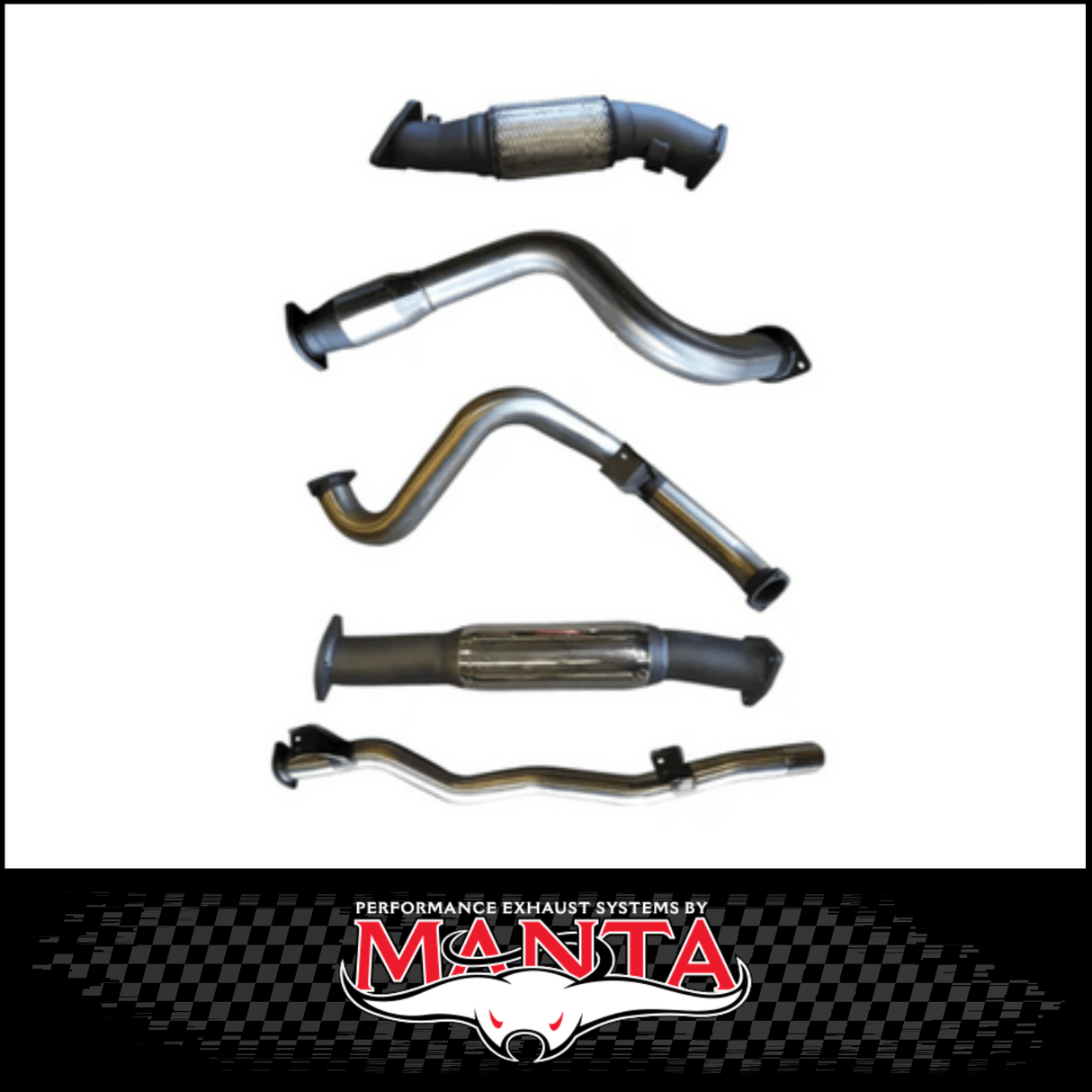 MANTA 3" STAINLESS STEEL TURBO BACK EXHAUST SYSTEM FITS TOYOTA LANDCRUISER VDJ79R 4.5L V8 SINGLE CAB 2007-2016
