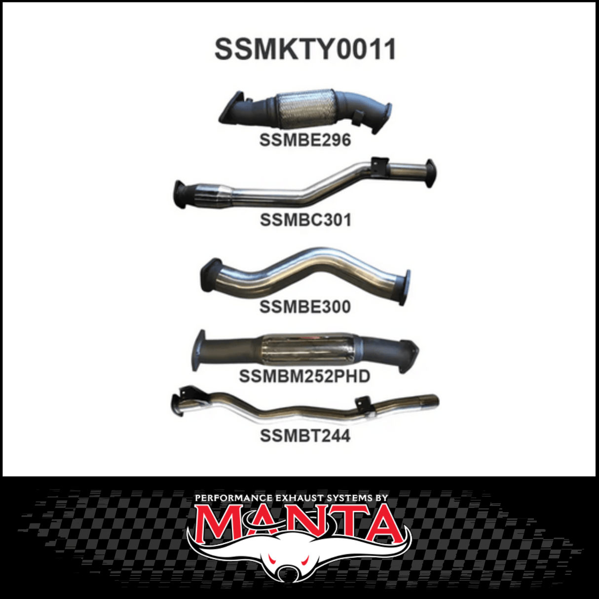 MANTA 3" STAINLESS STEEL TURBO BACK EXHAUST SYSTEM FITS TOYOTA LANDCRUISER VDJ79R 4.5L V8 DUAL CAB 2012-2016