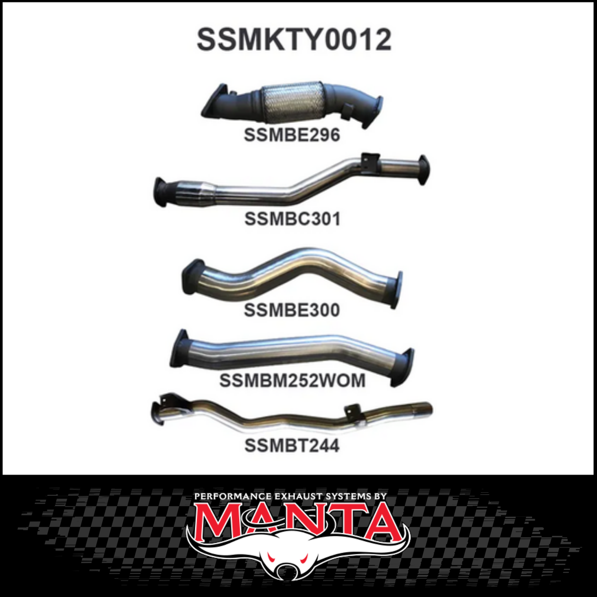 MANTA 3" STAINLESS STEEL TURBO BACK EXHAUST SYSTEM FITS TOYOTA LANDCRUISER VDJ79R 4.5L V8 DUAL CAB 2012-2016
